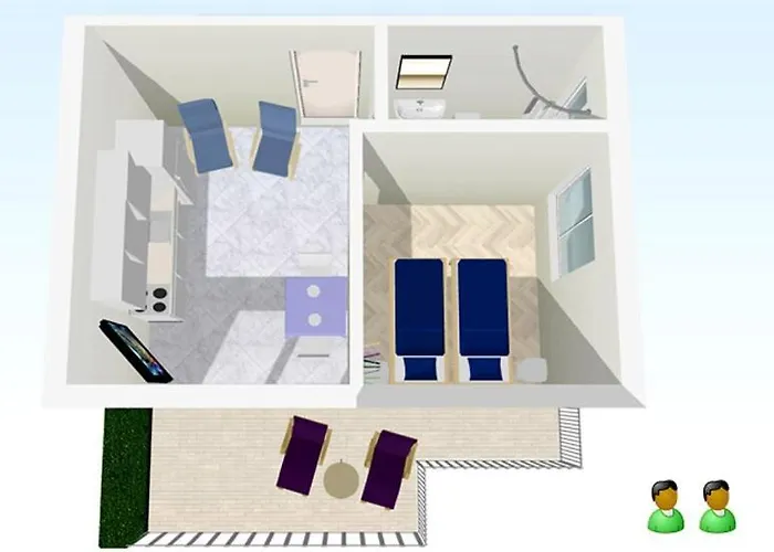 Appartement In With Seaview, Terrace, Air Condition, Wifi
